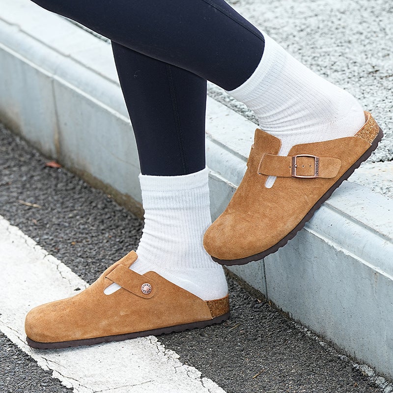 أحذية بيركنستوك المريحة للرجال والنساء، طراز جزيرة، أحذية بيركنستوك جلدية أصلية، طراز، سهل الارتداء، ذات نعل سميك، كlogs مغلقة - Image 5